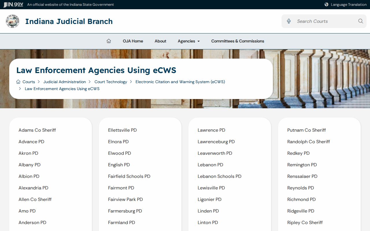 Warren County arrest warrant agency listing