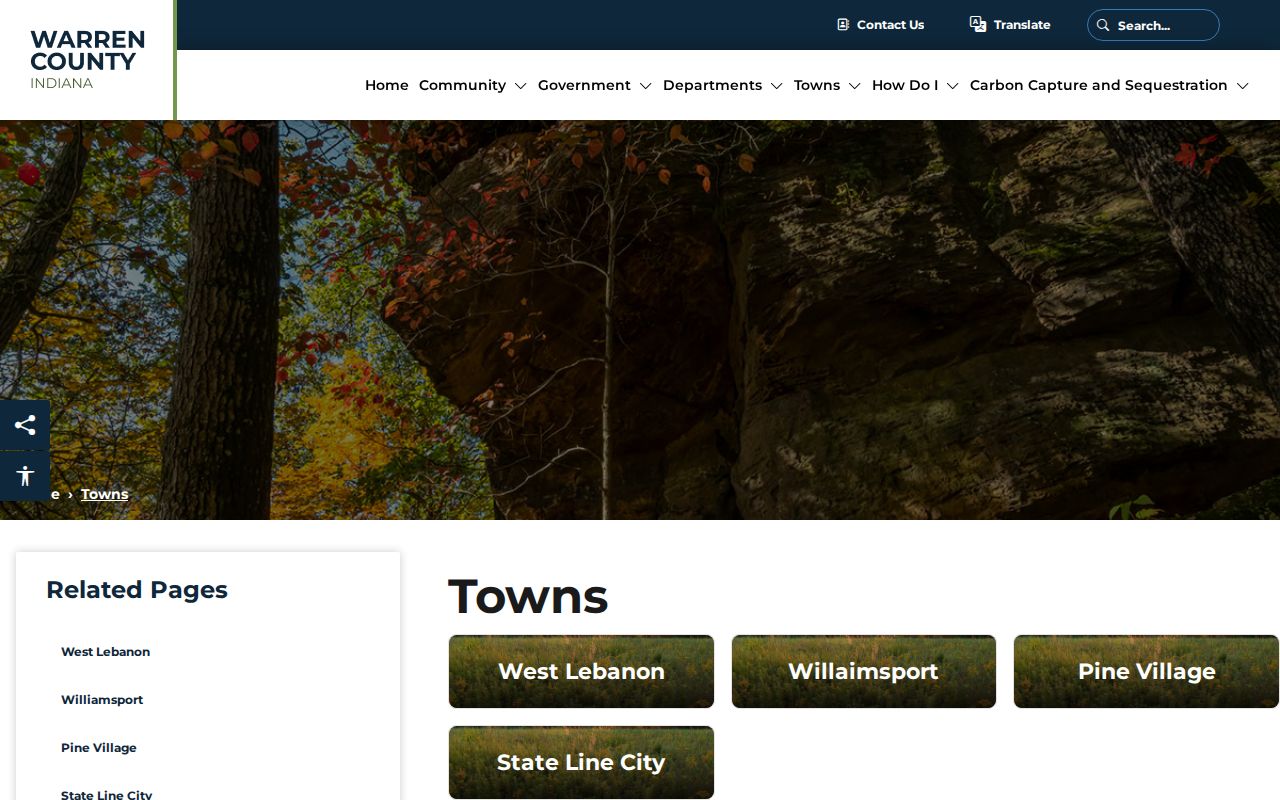 Warren County official index of four incorporated towns
